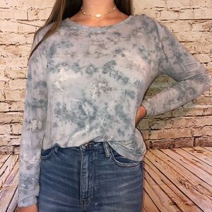 American Eagle Blue tie dye long sleeve